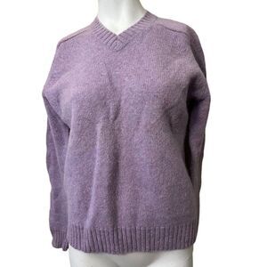 Pandemonium Ladies Medium Purple Wool Sweater Long Sleeve Casual Ribbed Pullover